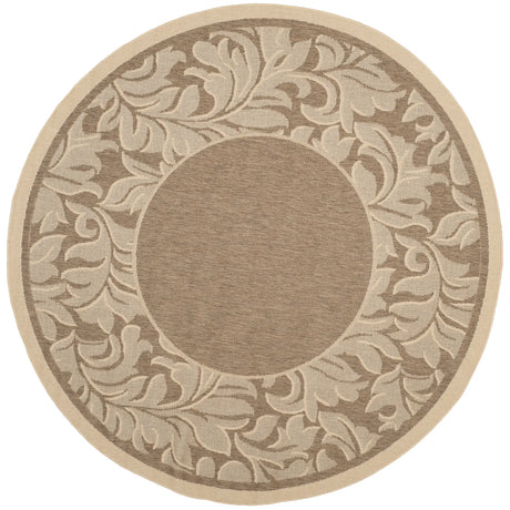 Safavieh Courtyard 6'-7" x 6'-7" Rug in Brown / Natural