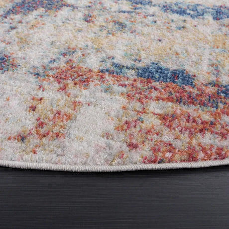 Safavieh Phoenix 500 6'-7" x 6'-7" Rug in Ivory / Blue Rust