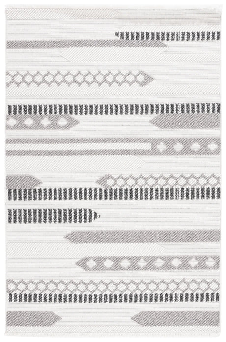 Safavieh Lotus 4'-0" x 6'-0" Rug in Ivory / Dark Grey
