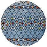 Safavieh Amsterdam 6'-7" x 6'-7" Rug in Blue / Ivory