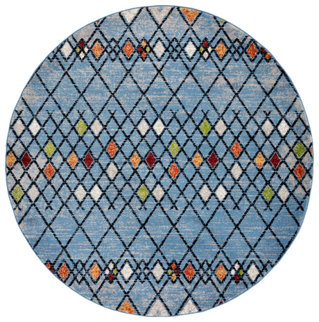 Safavieh Amsterdam 6'-7" x 6'-7" Rug in Blue / Ivory