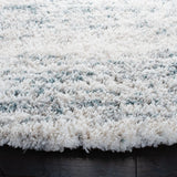 Safavieh Fontana Shag  800 10'-0" x 10'-0" Rug in Ivory / Teal