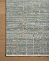 Loloi Wade Wae-03 Spa/Sand Rug - corner on wood