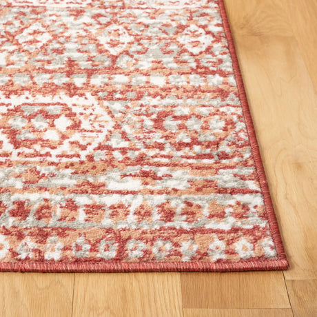 Safavieh Pyramid 4'-5" x 6'-5" Rug in Rust / Ivory Grey