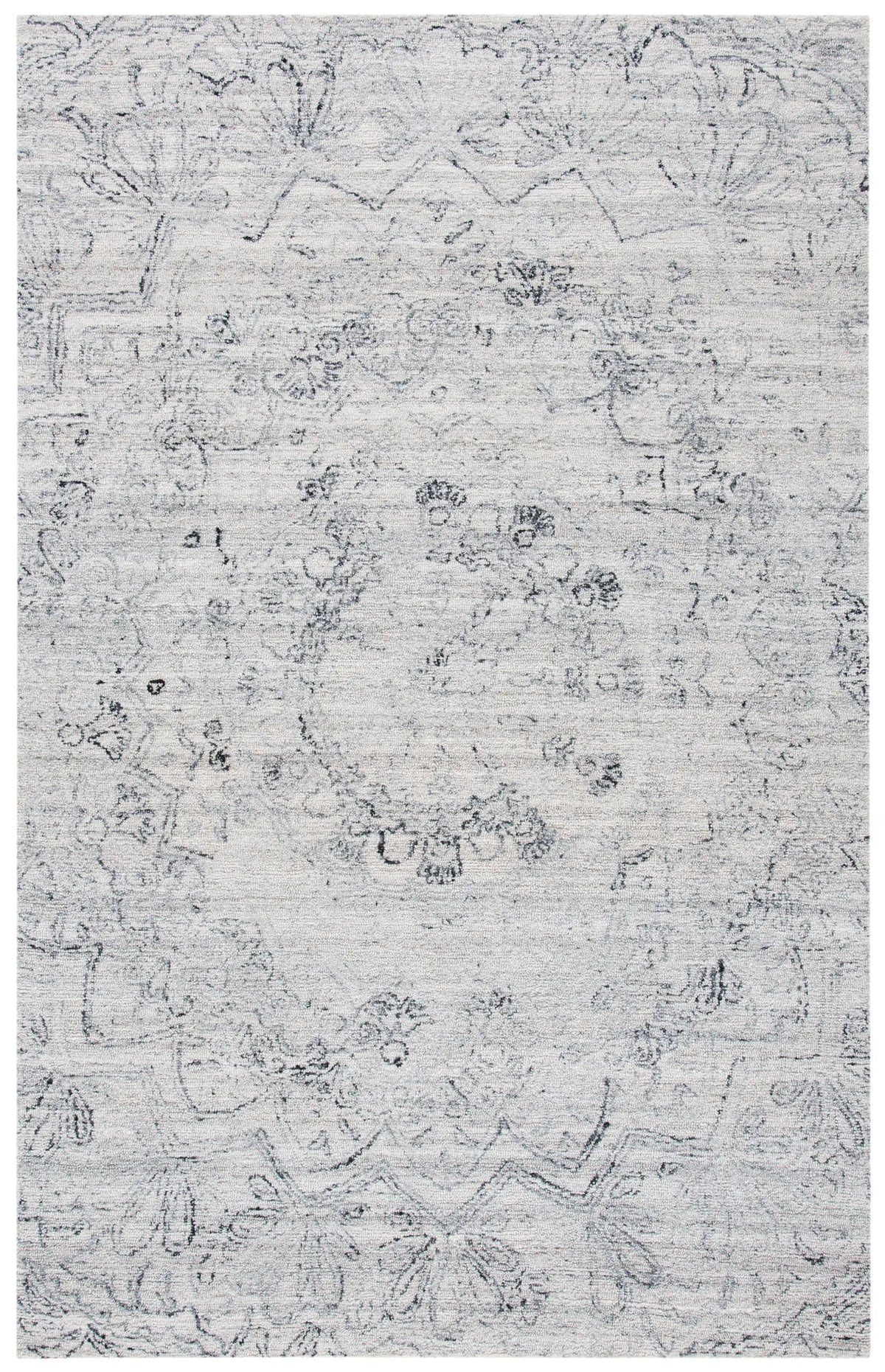 Safavieh Abstract 4'-0" x 6'-0" Rug in Ivory / Black
