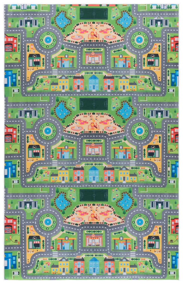 Safavieh Tacoma Kids 100 5'-0" x 8'-0" Rug in Grey / Green
