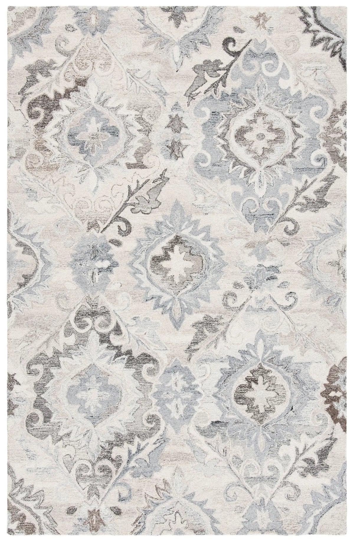 Safavieh Suzani 5'-0" x 8'-0" Rug in Ivory / Grey