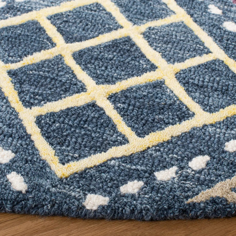 Safavieh Metro 6'-0" x 6'-0" Rug in Blue / Yellow