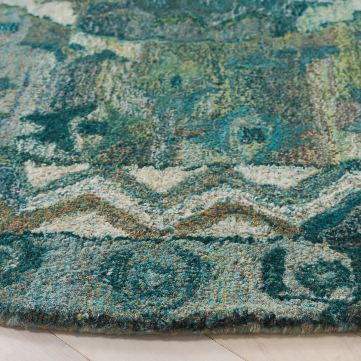 Safavieh Anatolia 5'-0" x 5'-0" Rug in Aqua / Green