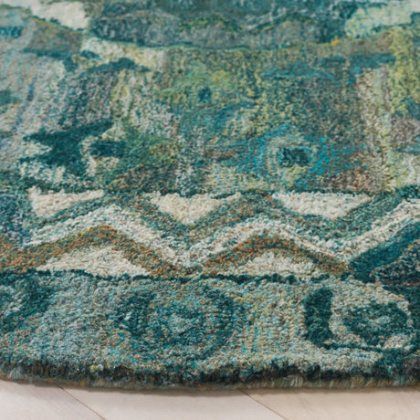Safavieh Anatolia 5'-0" x 5'-0" Rug in Aqua / Green