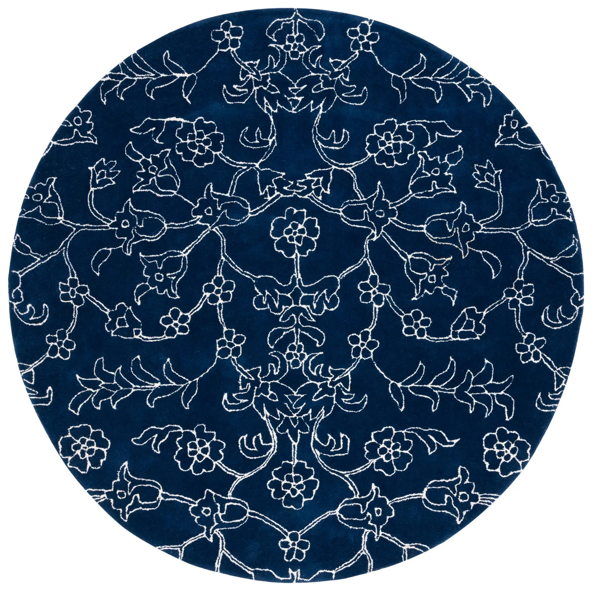 Safavieh Fifth Avenue 7'-0" x 7'-0" Rug in Navy / Ivory