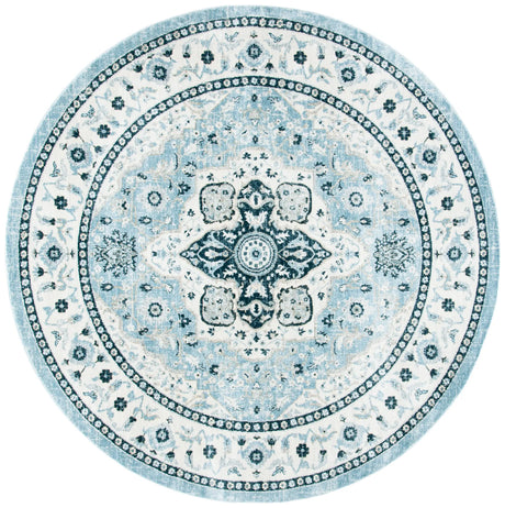 Safavieh Isabella 6'-7" x 6'-7" Rug in Light Blue / Cream