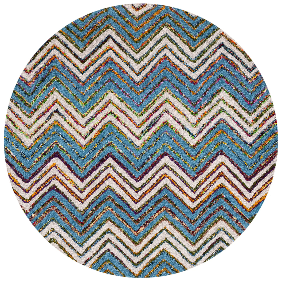 Safavieh Nantucket 4'-0" x 4'-0" Rug in Beige / Blue