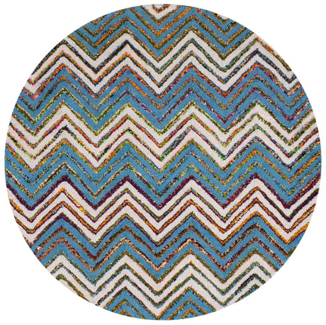 Safavieh Nantucket 4'-0" x 4'-0" Rug in Beige / Blue