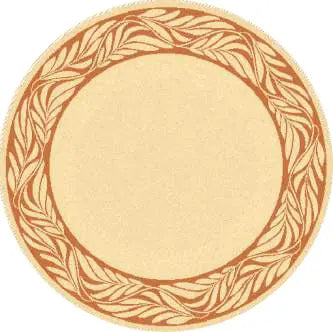 Safavieh Courtyard 5'-3" x 5'-3" Rug in Natural / Terra