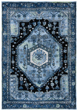 Safavieh Vintage Hamadan 4'-0" x 6'-0" Rug in Light Blue / Black