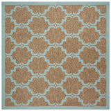 Safavieh Courtyard 6'-7" x 6'-7" Rug in Brown / Aqua