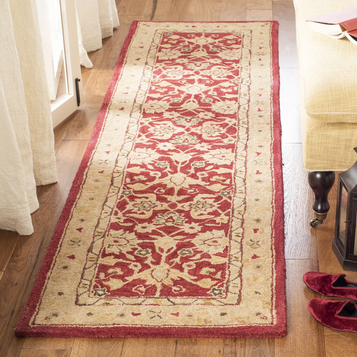 Safavieh Anatolia 2'-3" x 10'-0" Rug in Red / Ivory
