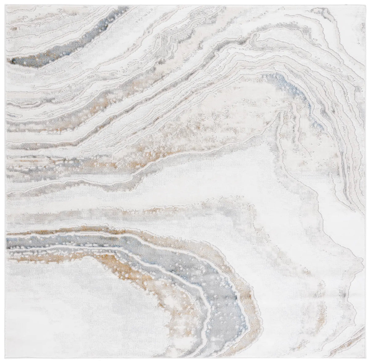 Safavieh Easton 6'-7" x 6'-7" Rug in Ivory / Beige Blue