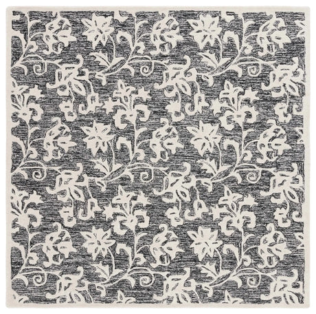 Safavieh Metro 6'-0" x 6'-0" Rug in Black / Ivory