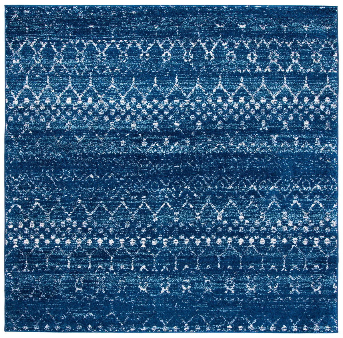 Safavieh Tulum 6'-7" x 6'-7" Rug in Blue / Ivory