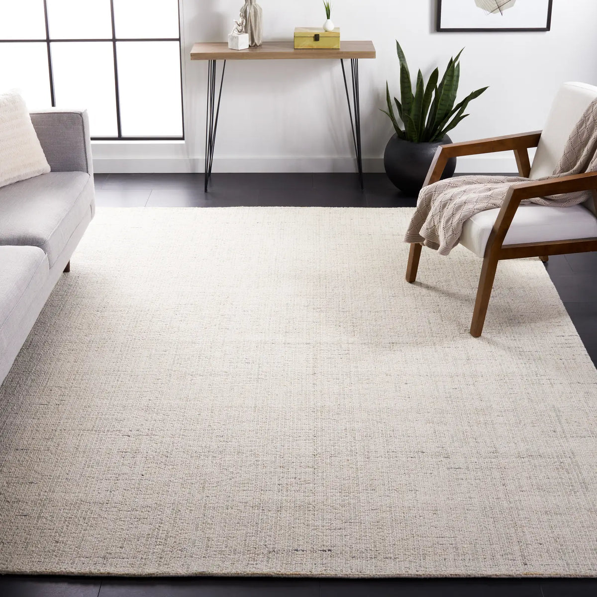 Safavieh Abstract 10'-0" x 14'-0" Rug in Ivory / Light Grey