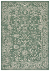 Safavieh Courtyard 4'-0" x 5'-7" Rug in Dark Green / Beige