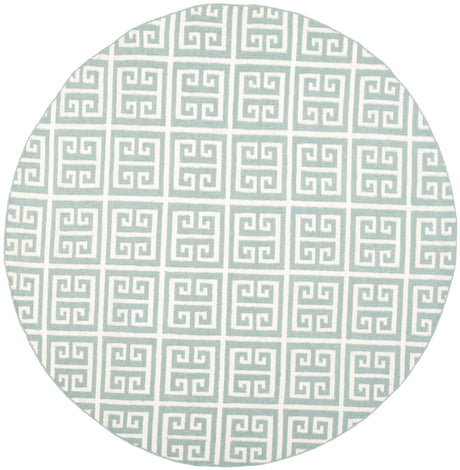 Safavieh Dhurries 7'-0" x 7'-0" Rug in Blue / Ivory