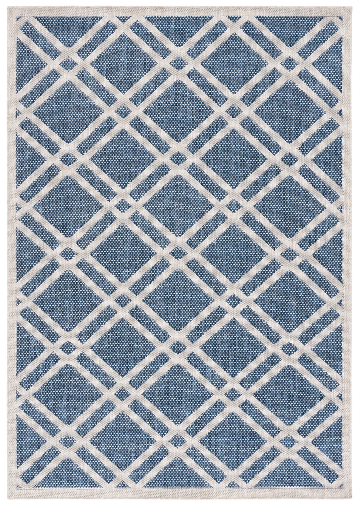 Safavieh Beach House 4'-0" x 6'-0" Rug in Blue / Ivory