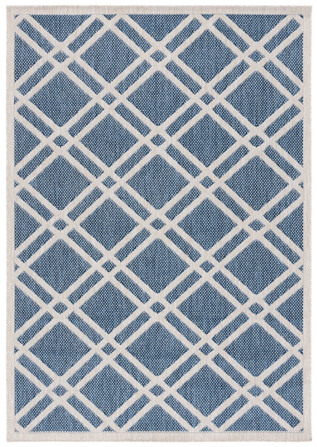Safavieh Beach House 4'-0" x 6'-0" Rug in Blue / Ivory