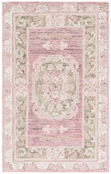 Safavieh Savonnerie 4'-0" x 6'-0" Rug in Olive / Pink