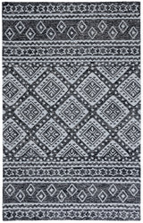 Safavieh Micro-Loop 4'-0" x 6'-0" Rug in Black / Ivory