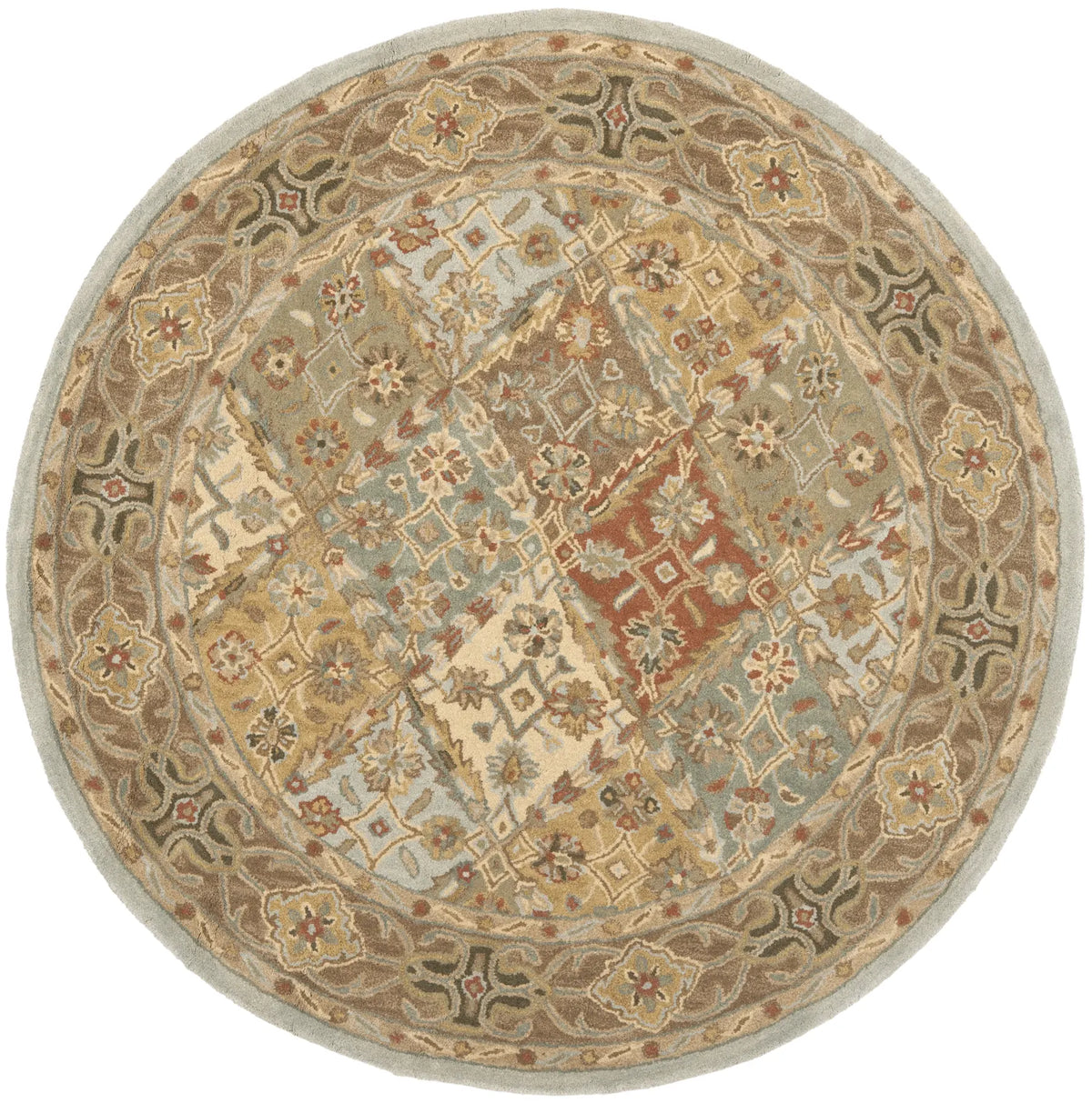 Safavieh Heritage 6'-0" x 6'-0" Rug in Light Blue / Light Brown