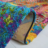 Safavieh Fiesta Shag 4'-0" x 6'-0" Rug in Turquoise / Multi