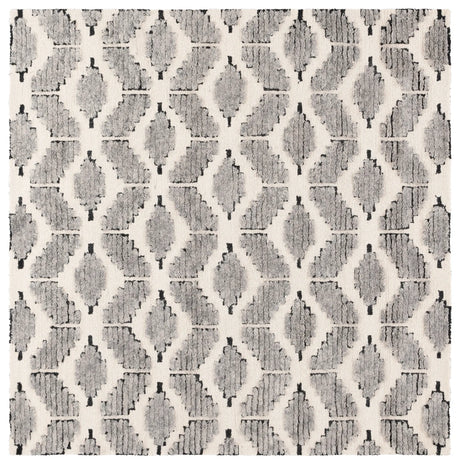 Safavieh Ebony 6'-0" x 6'-0" Rug in Dark Grey / Ivory