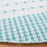 Safavieh Montauk 6'-0" x 6'-0" Rug in Aqua / Ivory