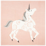 Safavieh Carousel Kids 100 5'-3" x 5'-3" Rug in Pink / Ivory