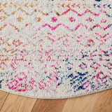 Safavieh Tulum 5'-0" x 5'-0" Rug in Ivory / Fuchsia