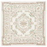 Safavieh Micro-Loop 5'-0" x 5'-0" Rug in Ivory / Fuchsia