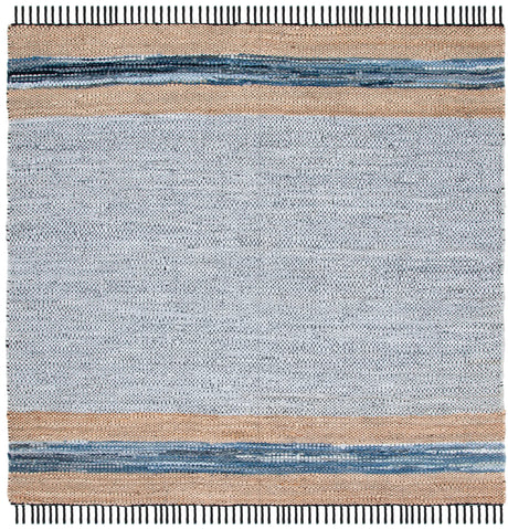 Safavieh Vintage Leather 6'-0" x 6'-0" Rug in Grey / Natural