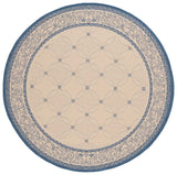 Safavieh Courtyard 6'-7" x 6'-7" Rug in Natural / Blue