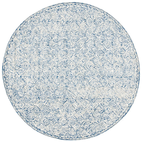 Safavieh Micro-Loop 5'-0" x 5'-0" Rug in Navy / Ivory