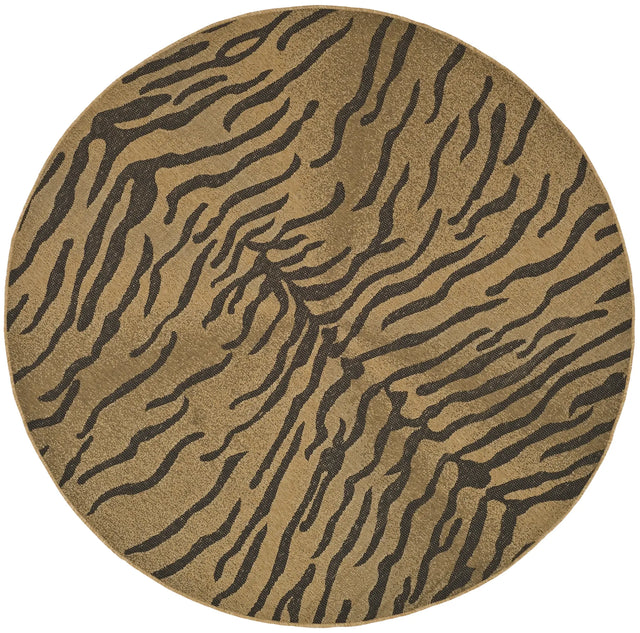 Safavieh Courtyard 6'-7" x 6'-7" Rug in Gold / Natural