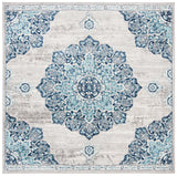 Safavieh Brentwood 6'-7" x 6'-7" Rug in Navy / Light Grey