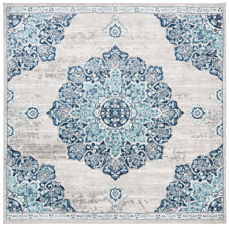 Safavieh Brentwood 6'-7" x 6'-7" Rug in Navy / Light Grey