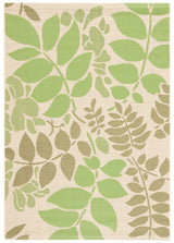Safavieh Courtyard 4'-0" x 5'-7" Rug in Cream / Green