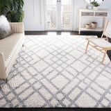 Safavieh Berber Shag 200 10'-0" x 14'-0" Rug in Cream / Grey
