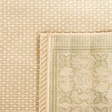 Safavieh Courtyard 4'-0" x 5'-7" Rug in Cream / Green