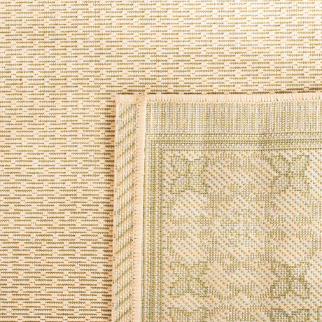 Safavieh Courtyard 4'-0" x 5'-7" Rug in Cream / Green
