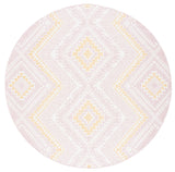 Safavieh Courtyard 6'-7" x 6'-7" Rug in Pink / Gold